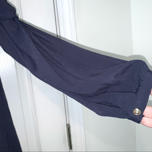 Anthropologie Maeve Navy off the shoulder top 2 - Picture 5 of 12